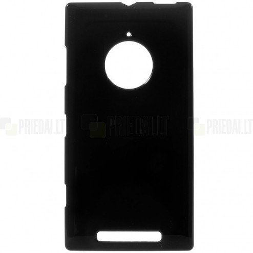 Nokia Lumia 830 cieta silikona (TPU) melns apvalks