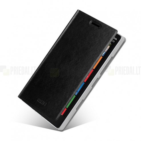 Nokia Lumia 930 „Mofi“ Rui sērijas melns ādas atvērams futrālis