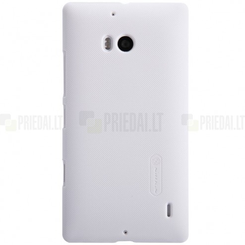 Nokia Lumia 930 Nillkin Frosted Shield balts plastmasas futrālis + ekrāna aizsargplēve