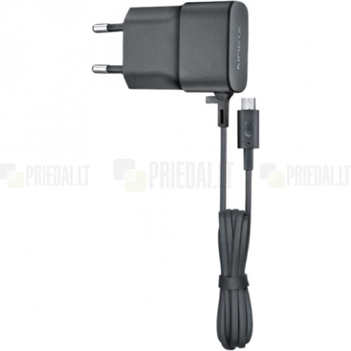 Origināls „Nokia“ tīkla lādētājs ar iebūvētu micro USB vadu (AC-18E, Eiropa)