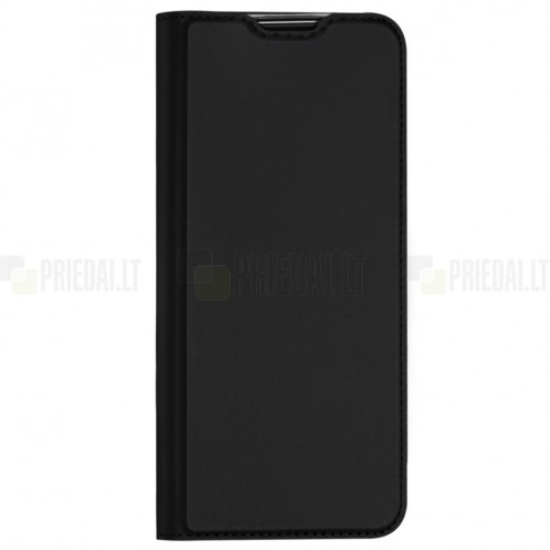 Nokia X20 (X10) „Dux Ducis“ Skin sērijas melns ādas atvērams maciņš