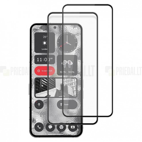 Nothing Phone 2 melns ekrāna aizsargstikls
