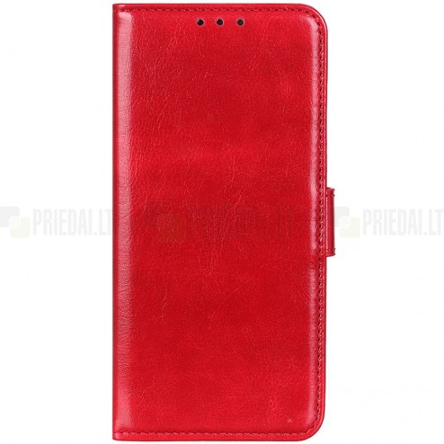 Samsung Galaxy S23 FE (Fan Edition) CaseMe Retro solīds atvēramais ādas melns maciņš - maks