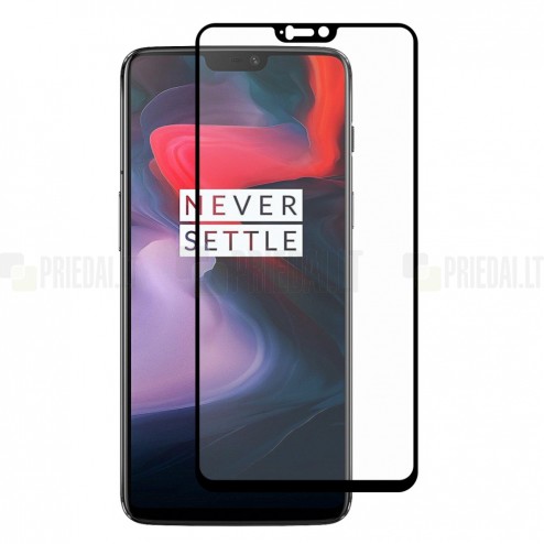 OnePlus 6 Hat-Prince Tempered Glass melns ekrāna aizsargstikls