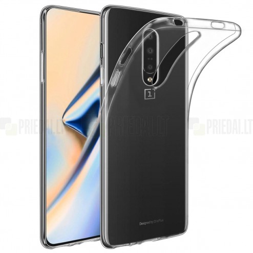 OnePlus 7 Pro cieta silikona (TPU) dzidrs apvalks