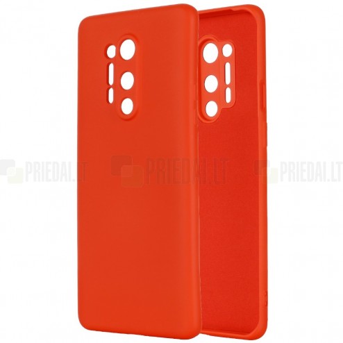 OnePlus 8 Pro Shell cieta silikona (TPU) sarkans apvalks