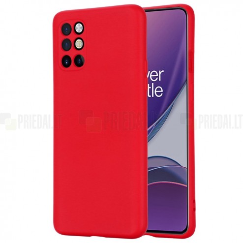 OnePlus 8T Shell cieta silikona (TPU) sarkans apvalks