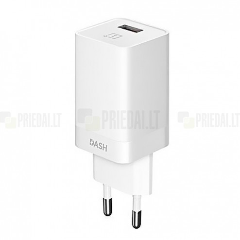 Origināls „OnePlus“ DASH Charge balts tīkla lādētājs (DC0504B3GB, EU, Eiropas modelis)