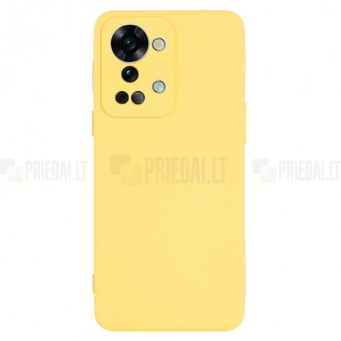 OnePlus Nord 2T 5G „Shell“ cieta silikona (TPU) dzeltens apvalks