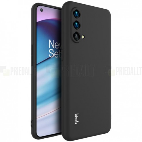 OnePlus Nord CE 5G „Imak“ cieta silikona (TPU) melns apvalks
