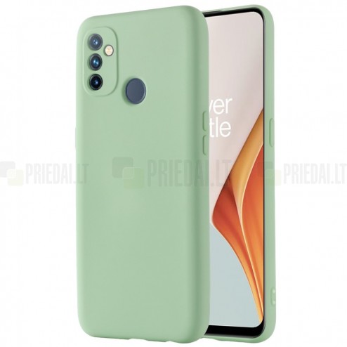 OnePlus Nord N100 „Shell“ cieta silikona (TPU) zaļš apvalks