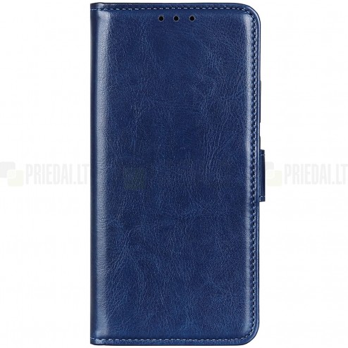 Samsung Galaxy S23 FE (Fan Edition) CaseMe Retro solīds atvēramais ādas melns maciņš - maks