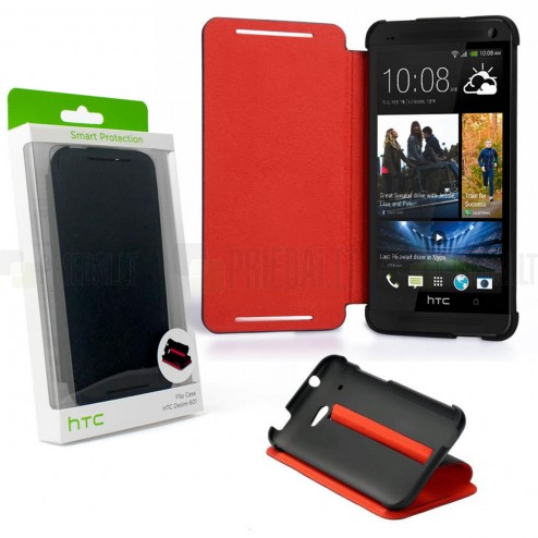„HTC“ Double Dib Flipcase Desire 601 melns atvērams maciņš