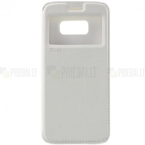 Samsung Galaxy S8 (G950) Roar Noble ādas atvēramais balts futrālis