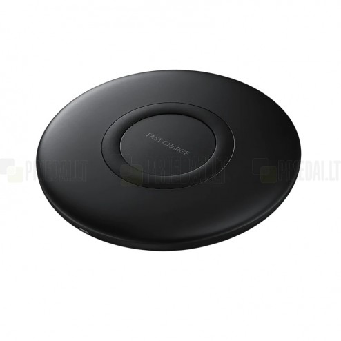 Origināls „Samsung“ Wireless Charger Pad Mini melns bezvadu lādētājs (EP-P1100, Qi standarts)