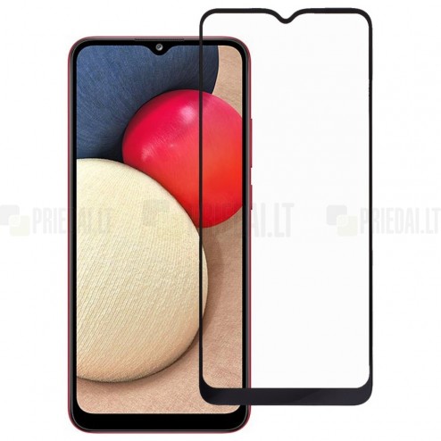 Samsung Galaxy A20s (A207F) „Rurihai“ Tempered Glass melns ekrāna aizsargstikls