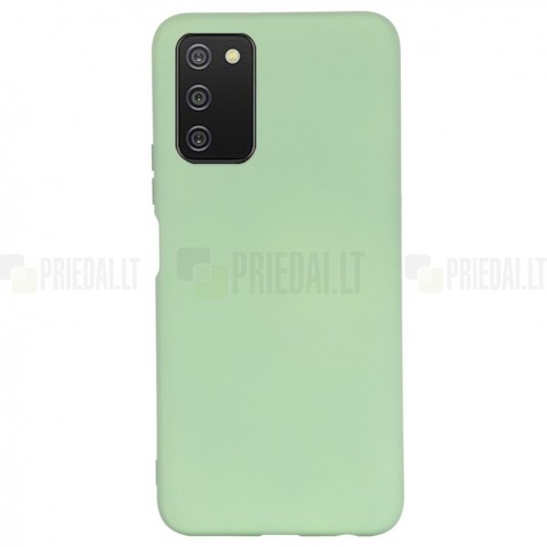 Samsung Galaxy A03s SM-A037G (166.5 x 75.98 x 9.14mm) „Shell“ cieta silikona (TPU) zaļš apvalks