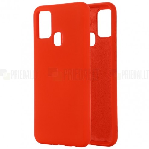 Samsung Galaxy A21s (A217) Shell cieta silikona (TPU) sarkans apvalks