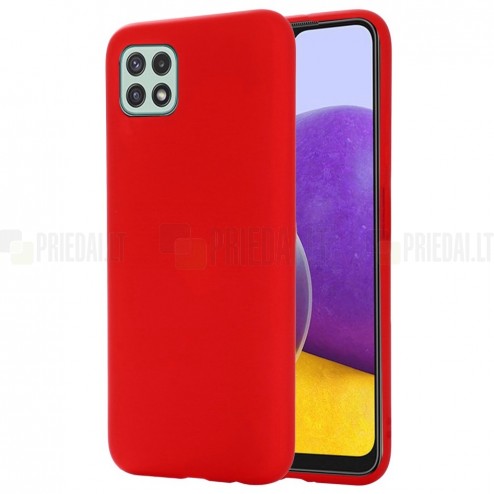Samsung Galaxy A22 „Shell“ cieta silikona (TPU) sarkans apvalks 