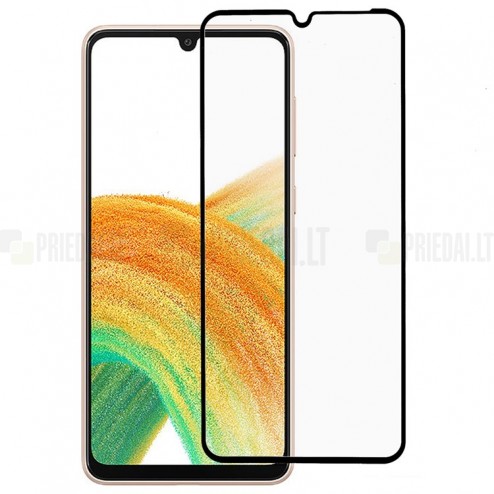 Samsung Galaxy A33 5G (SM-A336E) „Guardian“ Tempered Glass melns ekrāna aizsargstikls