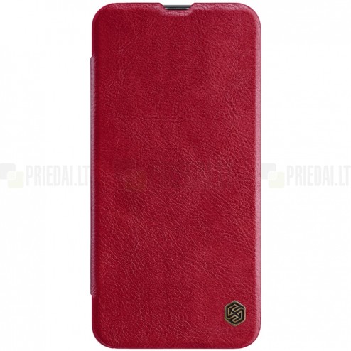 Greznais „Nillkin“ Qin sērijas ādas atvērams sarkans Samsung Galaxy A40 (A405F)