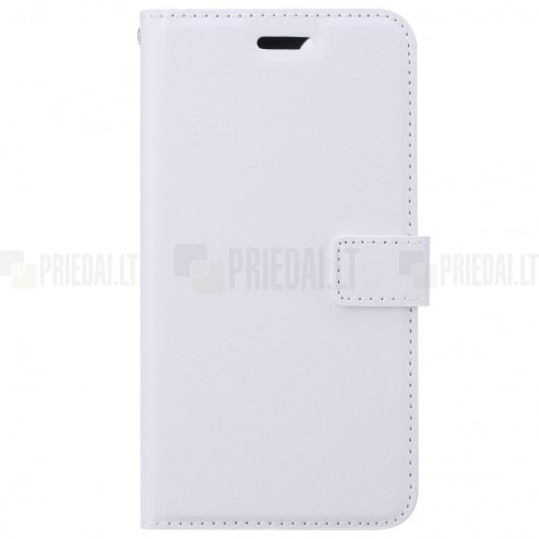 Samsung Galaxy A41 (A415F) atvēramais ādas balts maciņš (maks)