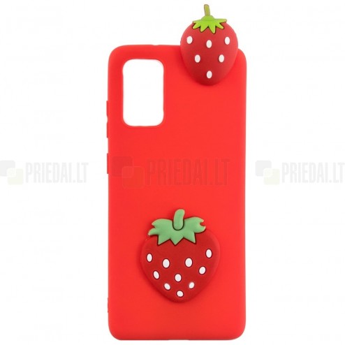 Samsung Galaxy A41 (A415F) „Squezy“ Strawberry cieta silikona (TPU) sarkans apvalks