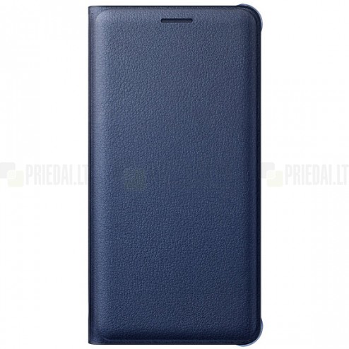 Samsung Galaxy A5 (2016) A510 oficiāls Flip Wallet Cover atvērams zils ādas maciņš (maks)