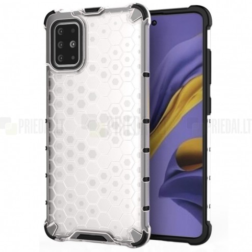 Honeycomb pastiprinātas aizsardzības dzidrs Samsung Galaxy A51 (A515) apvalks