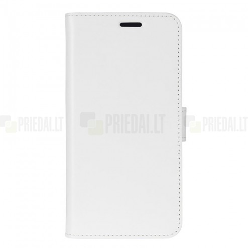 Samsung Galaxy A52 5G (A526B, A525F) atvēramais ādas balts maciņš (maks)