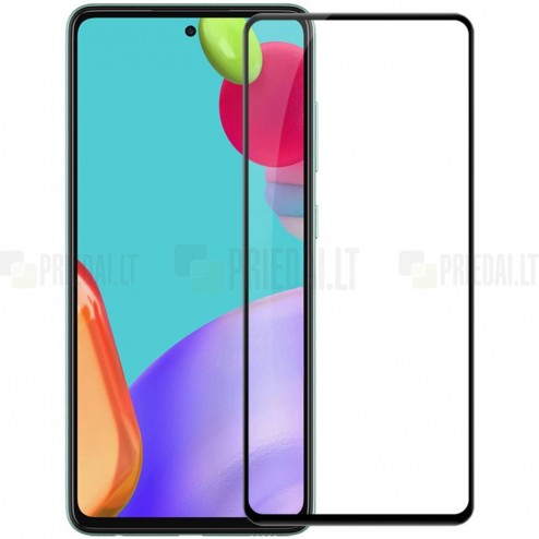 Samsung Galaxy A52 (A52s) „Guardian“ Tempered Glass melns ekrāna aizsargstikls