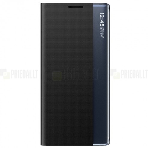 Samsung Galaxy A52 5G (A526B, A525F) View Line melns atvērams maciņš (maks) 