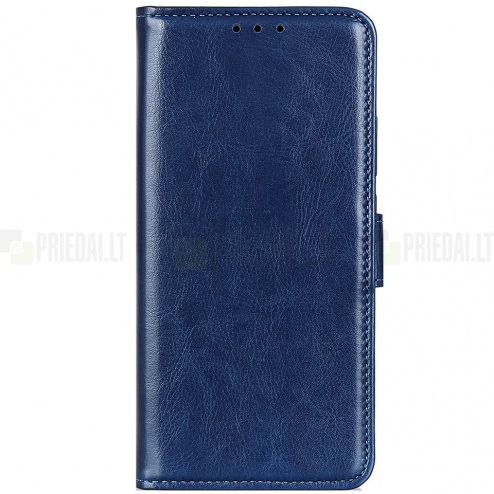Samsung Galaxy S23 FE (Fan Edition) CaseMe Retro solīds atvēramais ādas melns maciņš - maks