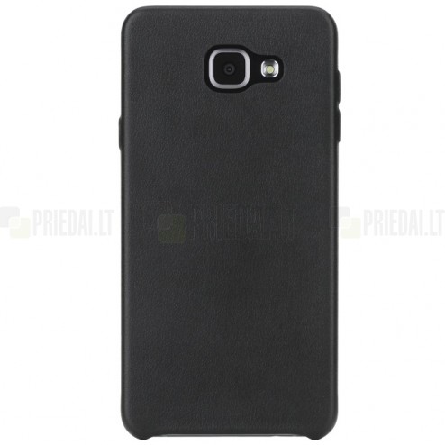 Samsung Galaxy A7 2016 (A710) „Rock“ Slim Leather melns ādas apvalks