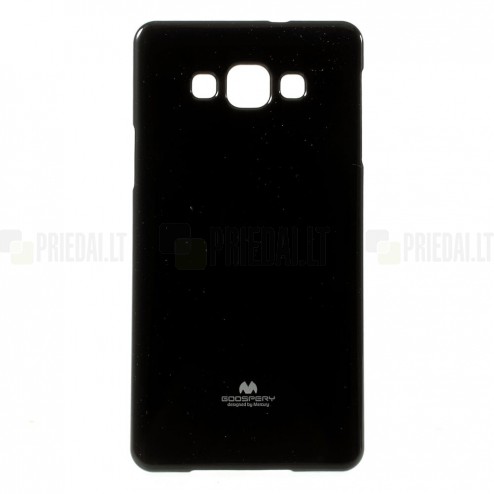 Samsung Galaxy A7 Mercury melns cieta silikona (TPU) apvalks