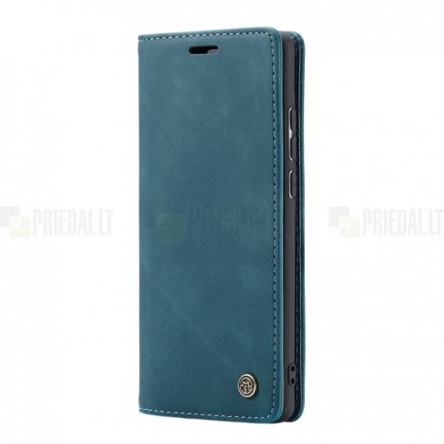 Samsung Galaxy A70 (A705F) CaseMe Retro solīds atvēramais ādas zaļš maciņš - maks