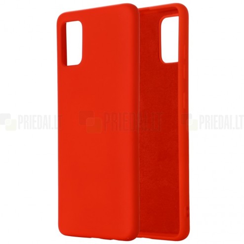 Samsung Galaxy A71 (5G) Shell cieta silikona (TPU) sarkans apvalks
