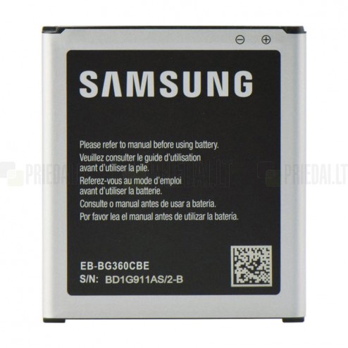 Samsung Galaxy Core Prime (G360) akumulators (EB-BG360CBE, 2000 mAh, vidējais, originals)