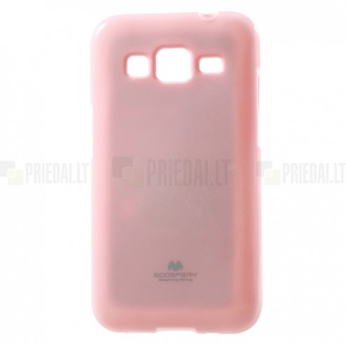 Samsung Galaxy Core Prime Mercury gaiši rozs cieta silikona (TPU) apvalks