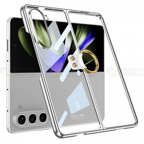 Samsung Galaxy Fold5 5G (SM-F946B) GKK Ring dzidrs plastika sudrabā krāsā apvalks