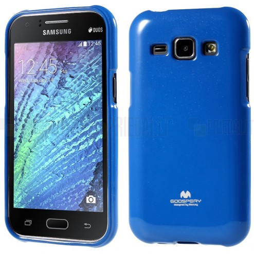 Samsung Galaxy J1 Mercury zils cieta silikona (TPU) apvalks