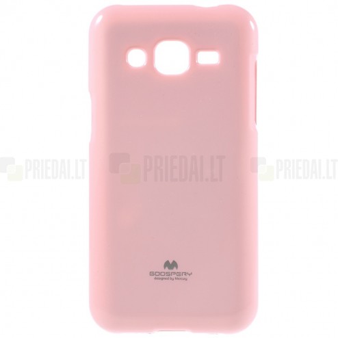 Samsung Galaxy J2 (J200) Mercury gaiši rozs cieta silikona (TPU) apvalks