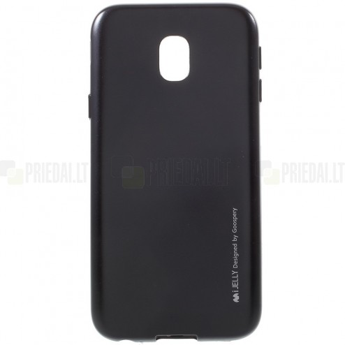 Samsung Galaxy J3 2017 (J330) Mercury melns cieta silikona (TPU) futrālis