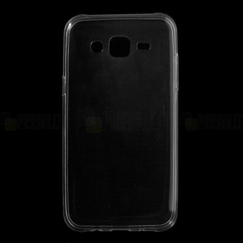 Samsung Galaxy J5 (J500) dzidrs (caurspīdīgs) cieta silikona TPU pasaulē planākais apvalks