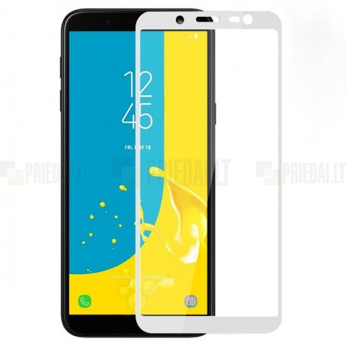 Samsung Galaxy J6 2018 (J600) 3D Rewan Tempered Glass balts ekrāna aizsargstikls