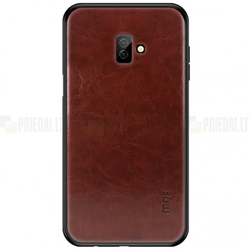 „Mofi“ Pu Leather brūns ādas Samsung Galaxy J6+ 2018 (J610) futrālis