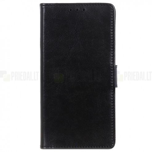 Samsung Galaxy Note 10 (N970F) atvēramais ādas melns maciņš (maks) 