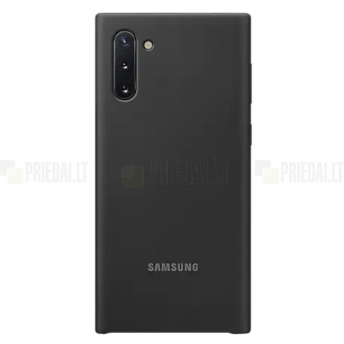 Samsung Galaxy Note 10 (N970F) „Samsung“ Silicone Cover cieta silikona TPU melns apvalks