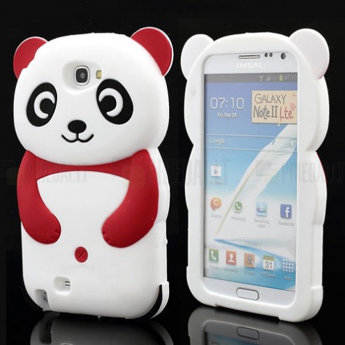 Samsung Galaxy Note 2 N7100 rotaļīgs silikona apvalks panda