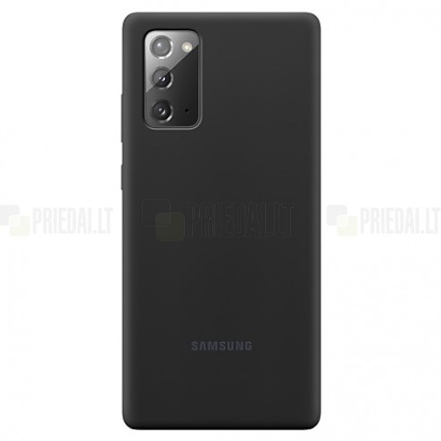 Samsung Galaxy Note 20 (N980F) „Samsung“ Silicone Cover cieta silikona TPU melns apvalks